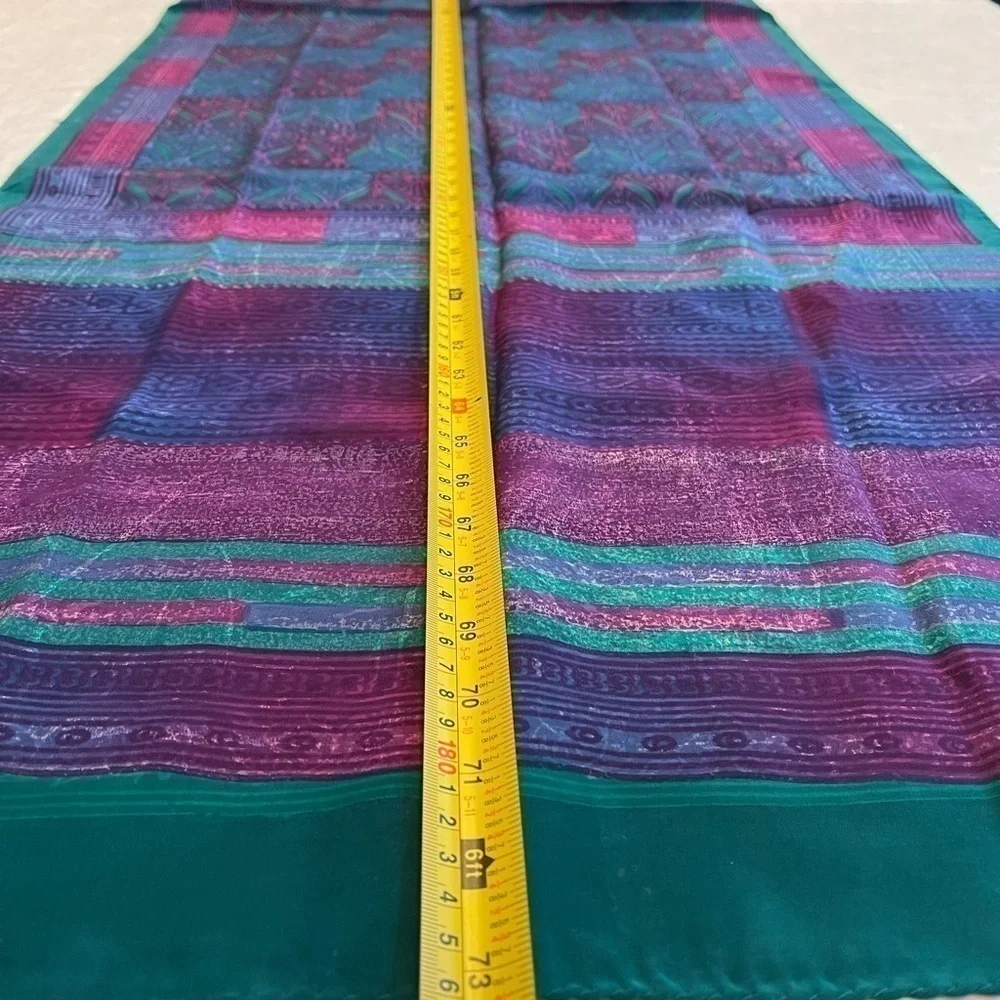 NWOT Silk Oversized Scarf Wrap Shawl Shrug Cape Poncho Batik India